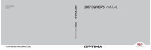 2017 KIA Optima Owners Manual
